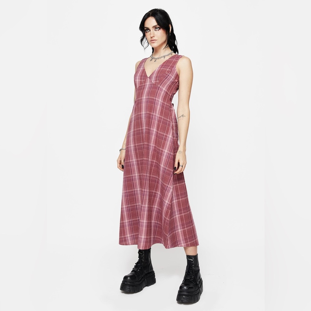 NWT Disturbia Zorina Cotton Check Midaxi Dress US 4 / UK 8